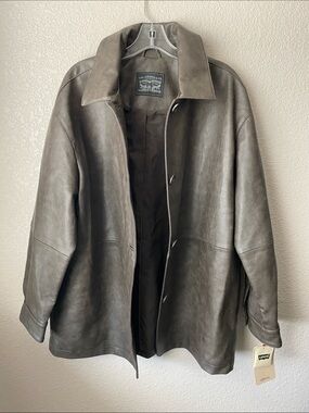 Levi's Women's Faux Leather Relaxed Vintage Look Blazer XL (ACTUAL PICTURE)
